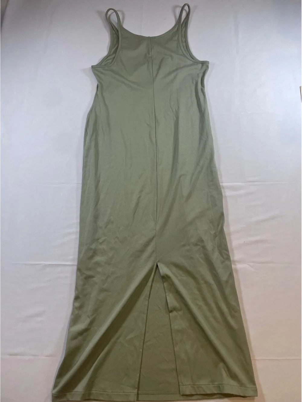 J.CREW Womens Green Tank Dress Size XL NWT Maxi Spaghetti Strap Back Split